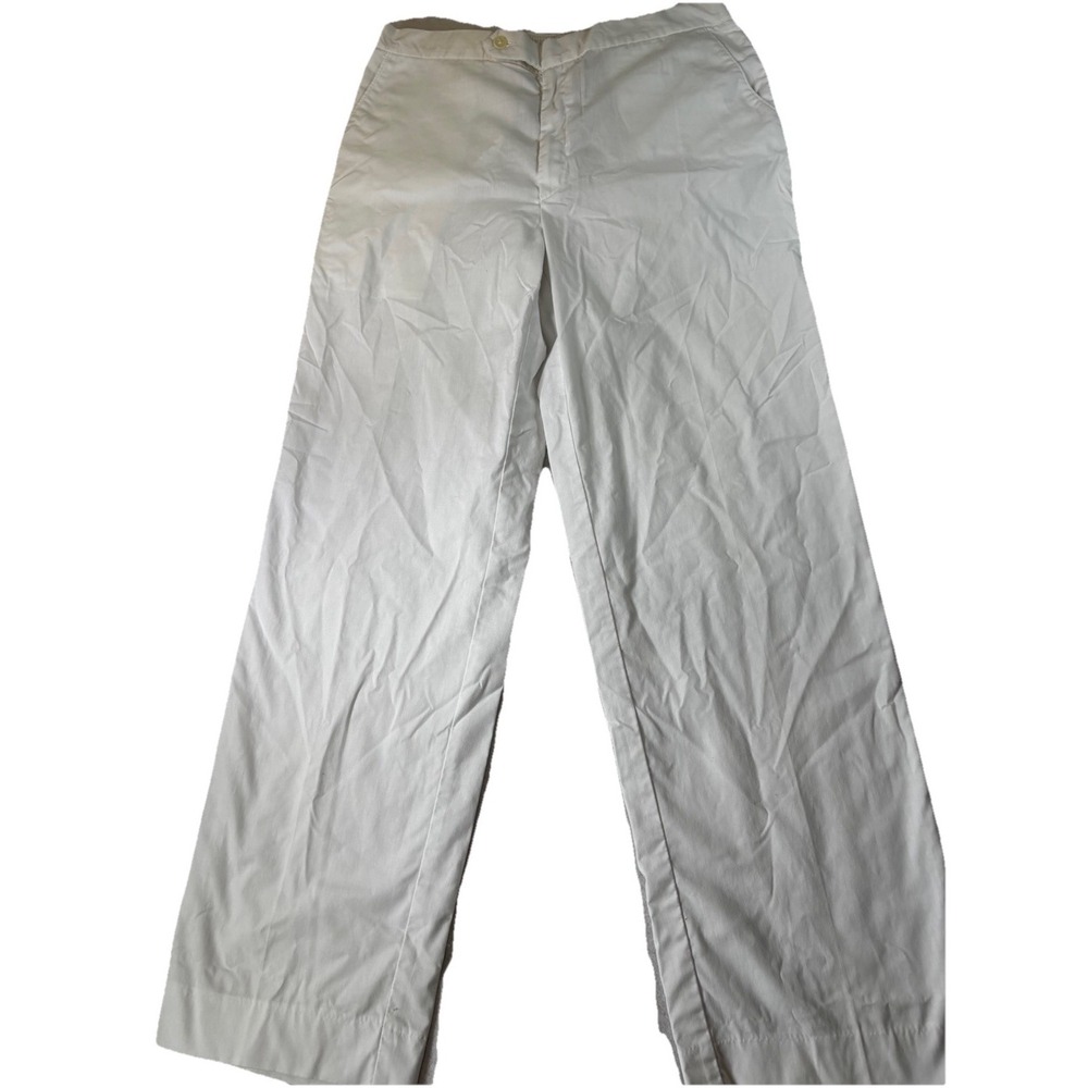 Vintage Trend Basics Golf Tennis Pants Mens ‎ 32x31  White Belt Loops Casual